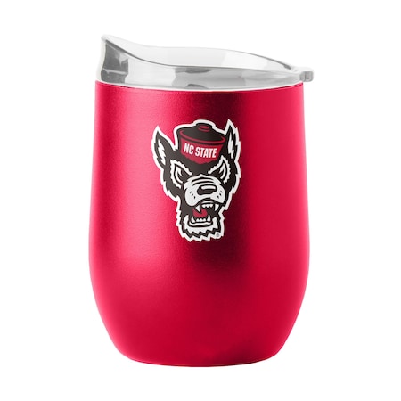 Logo Brands NC State 16oz Flipside Powder Coat Curved Beverage 186-S16PB-34
